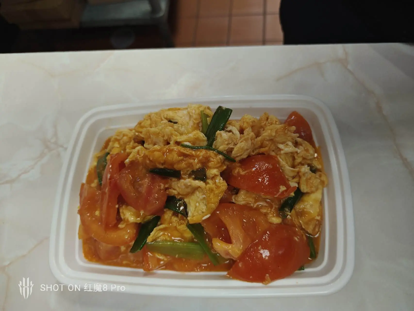 Scrambled eggs stir-fried with ripe tomatoes at New Panda Restaurant, a Chinese Restaurant in Garner